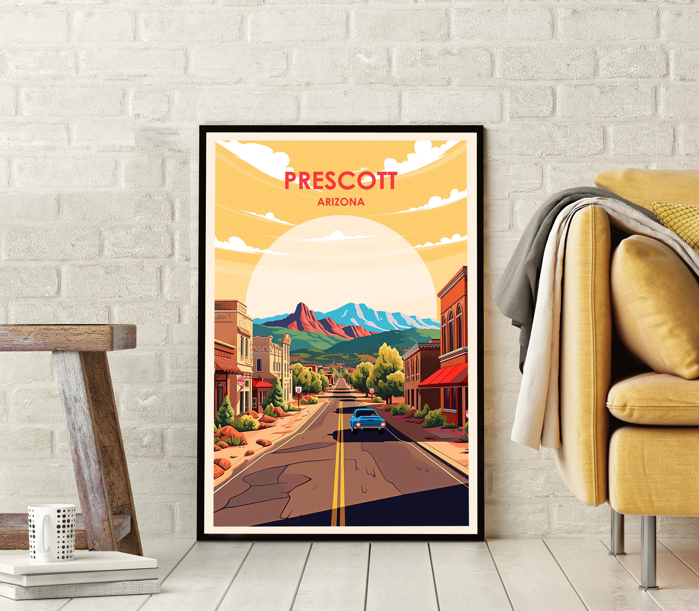 Prescott Arizona Poster Prescott Poster Prescott Print Etsy