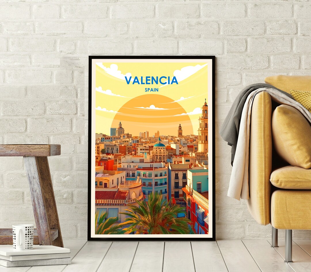 Valencia Poster Valencia Spain Poster Valencia Print Etsy