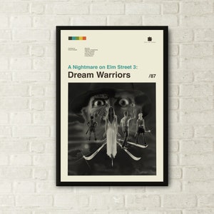 A Nightmare on Elm Street 3: Dream Warriors Poster, Chuck Russell, Modern Art, Midcentury Art, Minimalist Art, Movie Poster, Wall Decor image 2