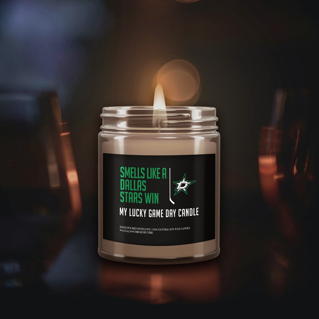 Smells Like A Dallas Stars Win Candle, Dallas Stars Gift, Texas Hockey Candle, Lucky Dallas