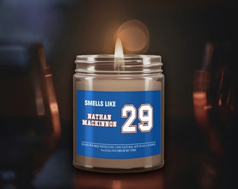 Smells Like A Nathan MacKinnon Win Candle, Nathan Raymond MacKinnon Candle, Colorado Avalanche Gifts, Ice Hockey Candle, Birthday Candle
