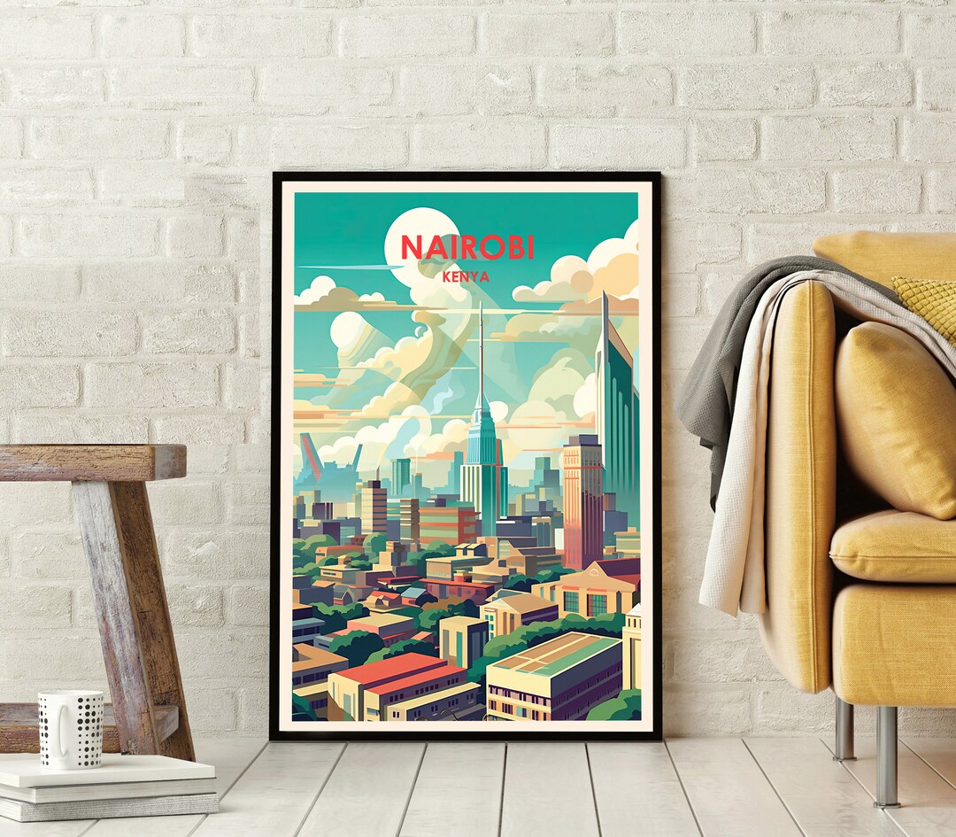 Nairobi Travel Poster Kenya Poster Nairobi Poster Nairobi Etsy