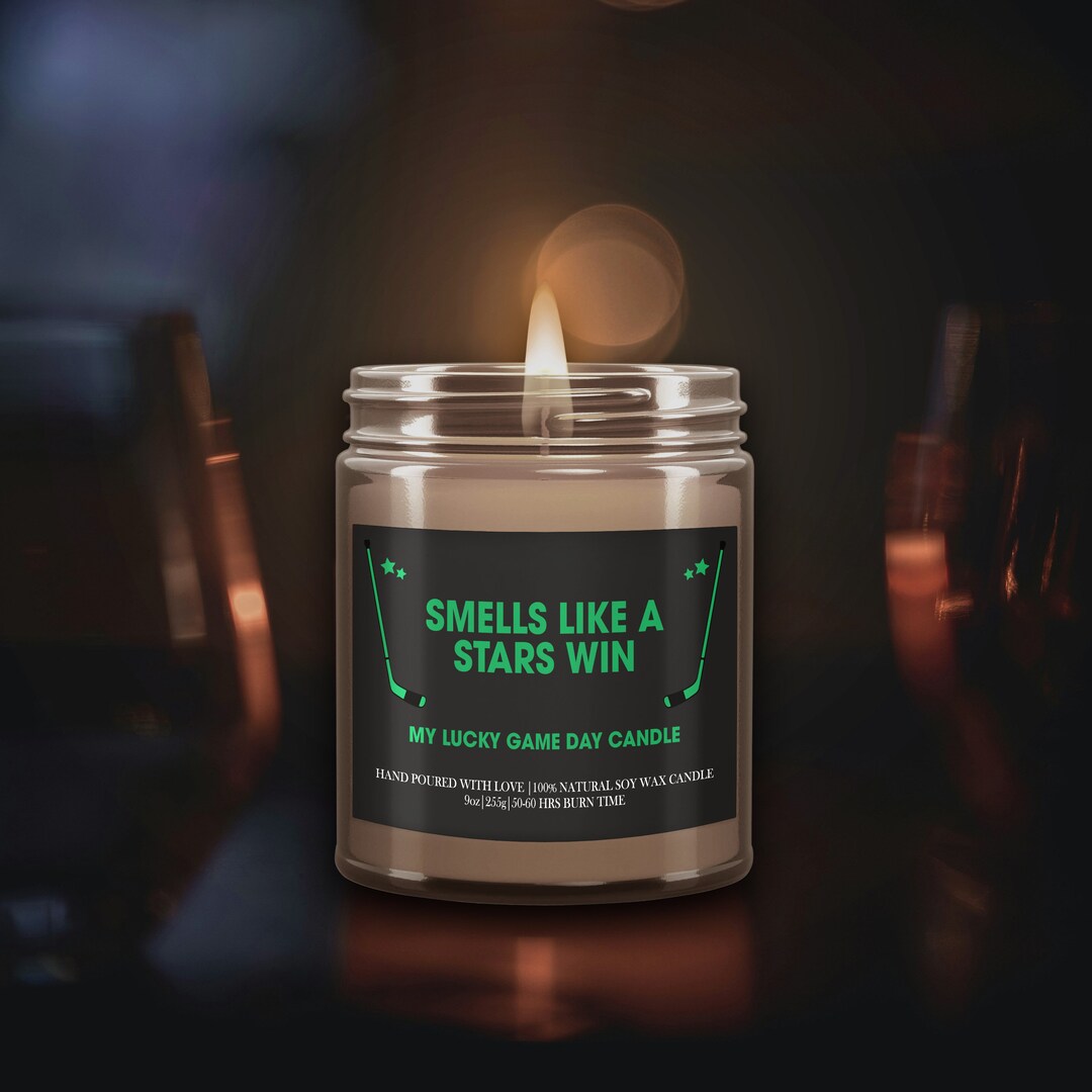 Smells Like a Stars Win Candle, Dallas Stars Candle, Dallas Stars Gift
