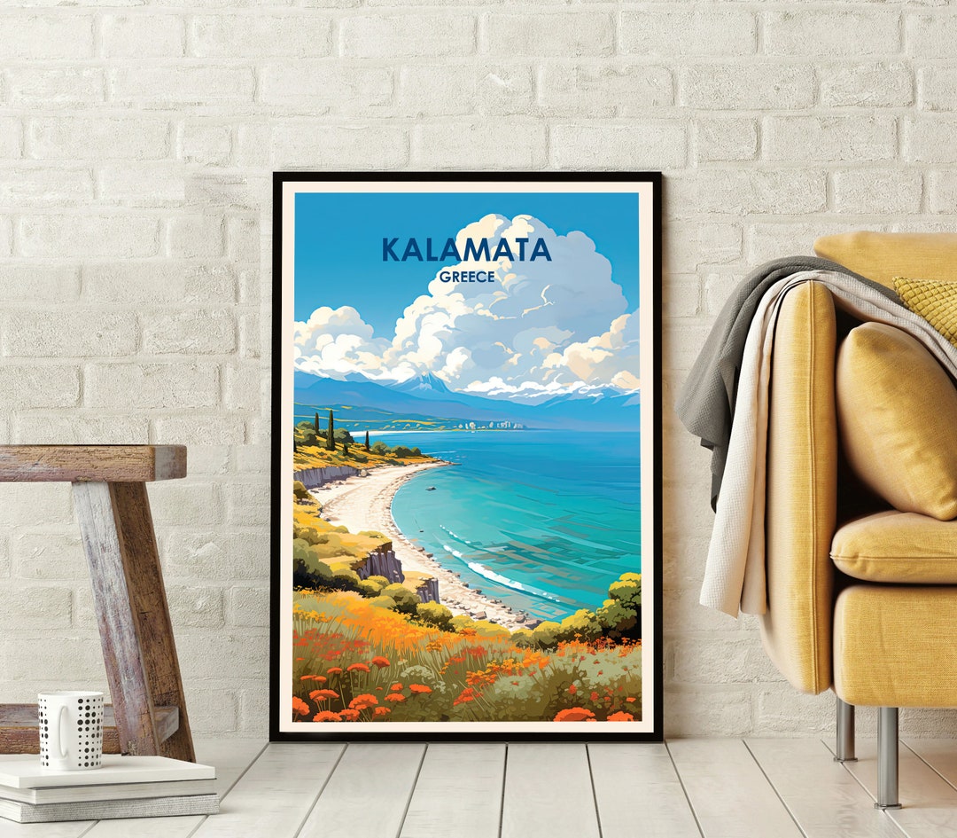 Kalamata Poster Greece Poster Kalamata Print Kalamata Etsy