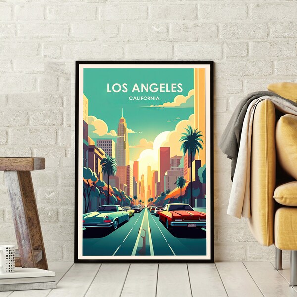 Los Angeles Wall Art Etsy