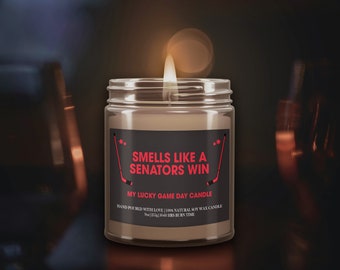 Smells Like a Senators Win Candle, Ottawa Senators Candle, Ottawa Senators Gift, Ice Hockey Candle, Game Day Decor, Birthday Candle