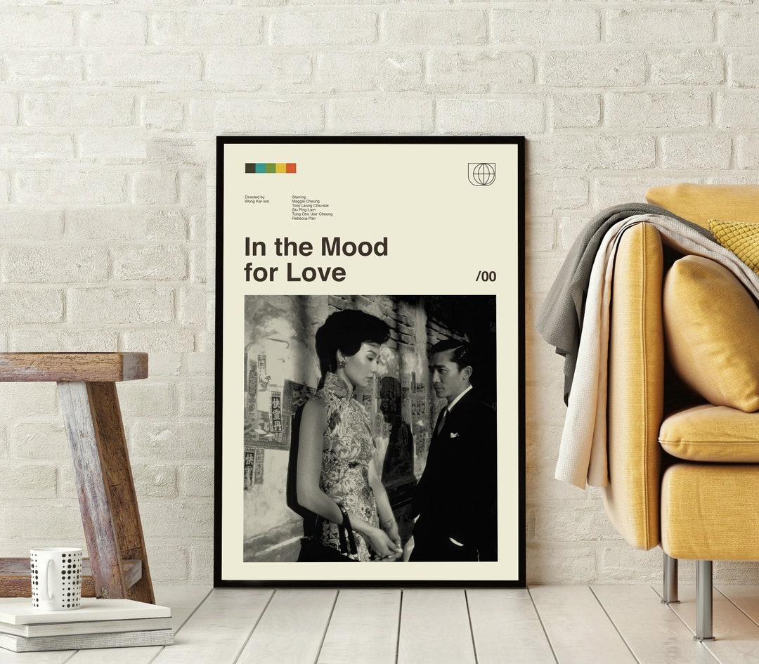 In the Mood for Love Movie Poster, Wong Kar Wai, Modern Poster, Midcentury Art, Minimalist Art