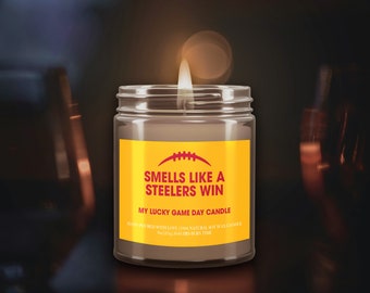 Smells Like a Steelers Win Candle, Pittsburgh Steelers Candle, Pittsburgh Steelers Gift, Football Candle, Birthday Candle, Funny Candle