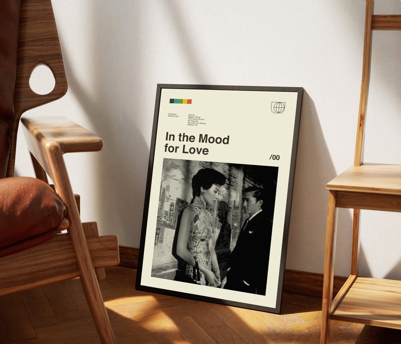 In the Mood for Love Movie Poster, Wong Kar Wai, Modern Poster, Midcentury Art, Minimalist Art