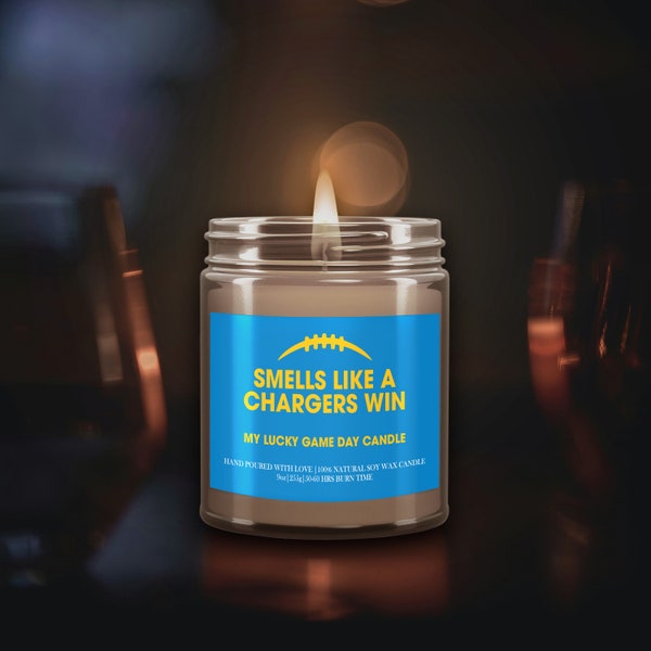 Smells Like a Chargers Win Candle, Los Angeles Chargers Candle, Los Angeles Chargers Gift, Football Candle, Birthday Candle, Funny Candle