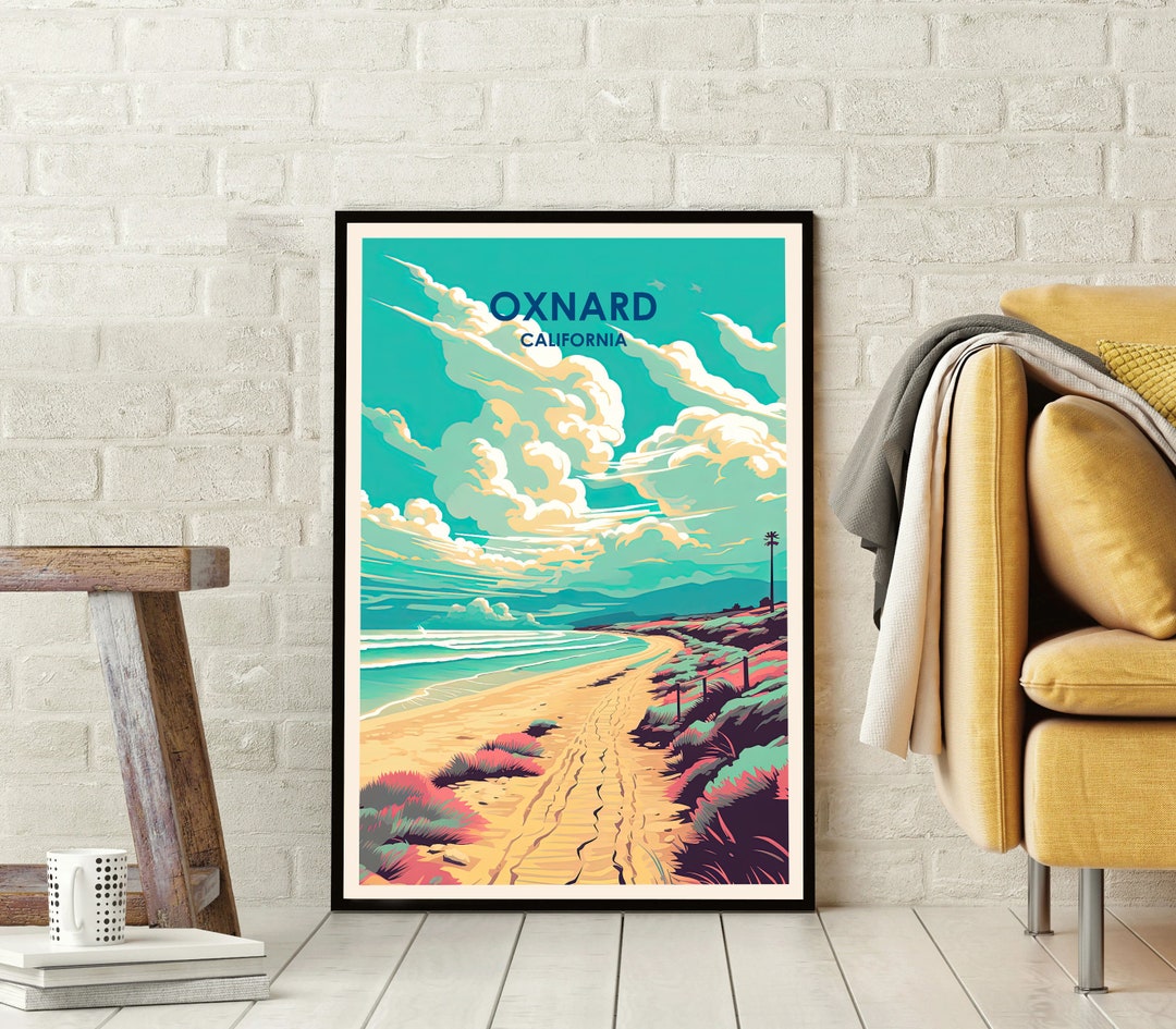 Oxnard Poster Oxnard Art Oxnard Print Cityscape Painting Etsy