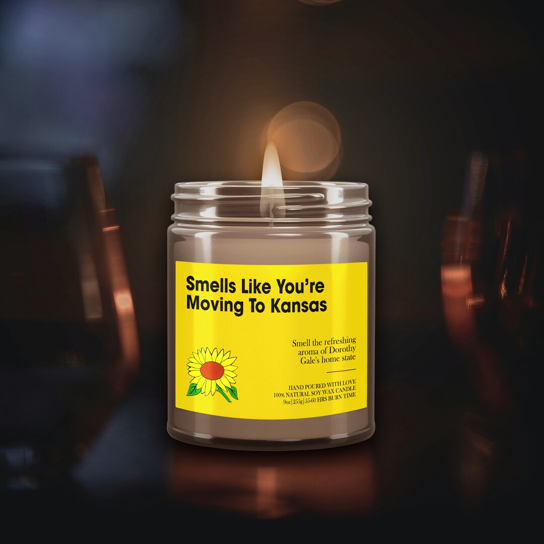 Smells Like You're Moving to Kansas Win Candle, Kansas Candle, Kansas
