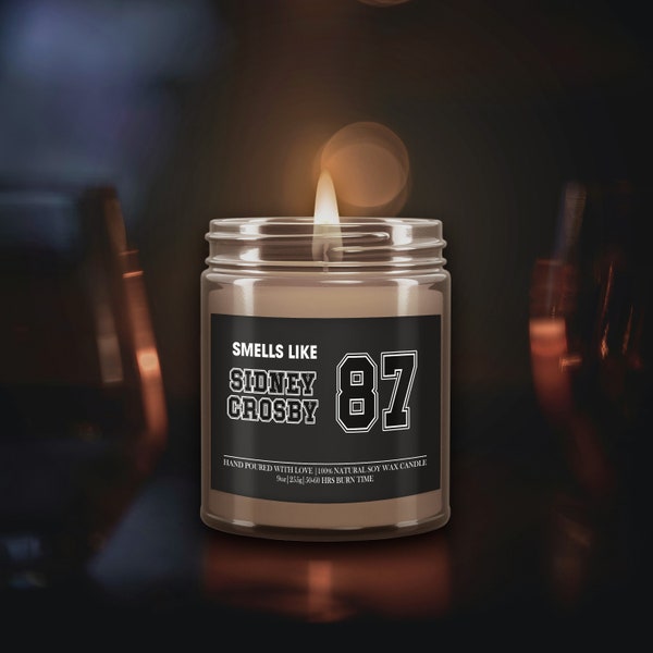 Smells Like A Sidney Crosby Win Candle, Sidney Patrick Crosby Candle, Pittsburgh Penguins Gifts, Ice Hockey Candle, Lucky Charm Candle