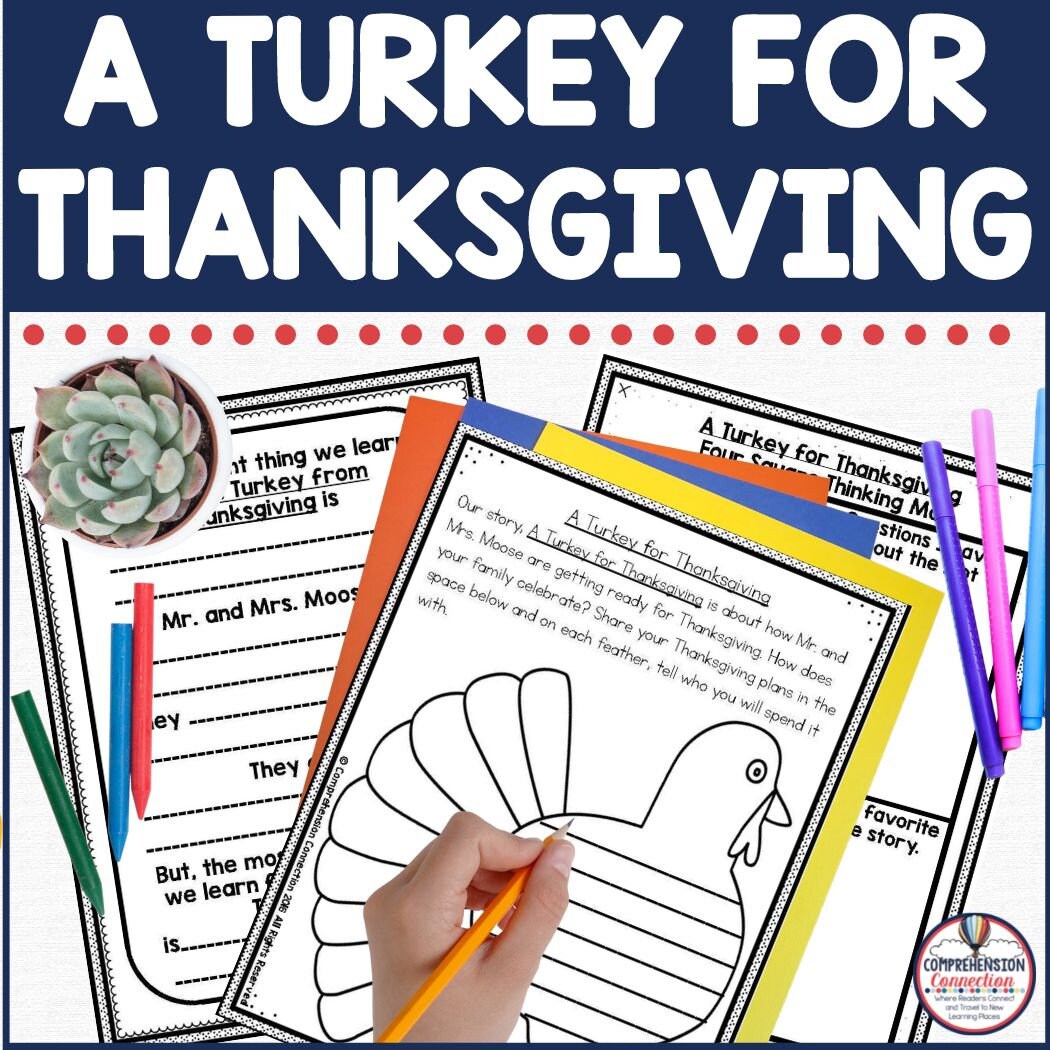 A Turkey For Thanksgiving By Eve Bunting Comprehension Questions Printables A Turkey for Thanksgiving by Eve Bunding Reading and Writing - Etsy  Australia