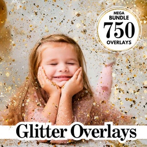 Glitter Overlays. Photo Editing. Gold Bokeh Effect Photoshop. Glitter Digital Backdrop.Photoshop editing. Mega Bundle.