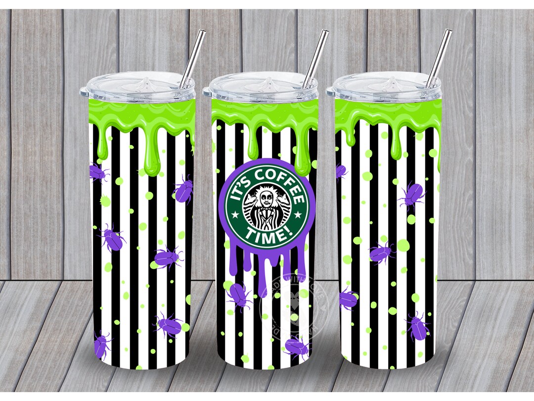Beetlejuice Starbucks 20oz Straight Tumbler Wrap Coffee Etsy