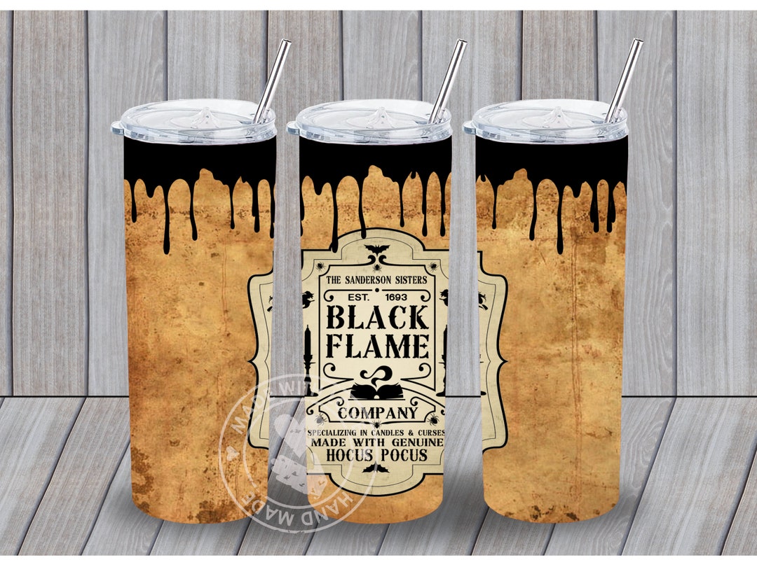 Black Flame Candle Co. 20oz Straight Tumbler Wrap Halloween Etsy