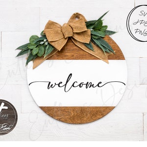 Welcome Digital Design Bundle 14 Designs | Door Hangers, Wood Signs, Wood Decor | SVG, JPEG and PNG included