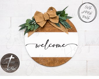 Welcome Digital Design Bundle 14 Designs | Door Hangers, Wood Signs, Wood Decor | SVG, JPEG and PNG included