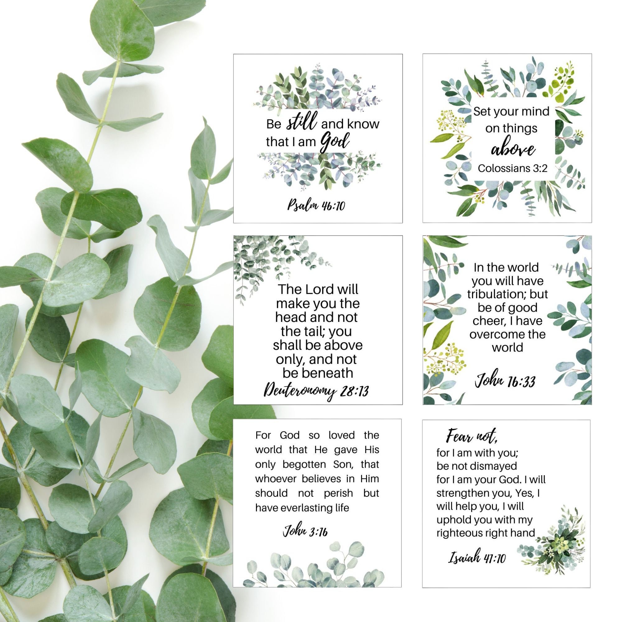 Encouraging Scripture Cards for Women Christian Bible Verse Prints ...