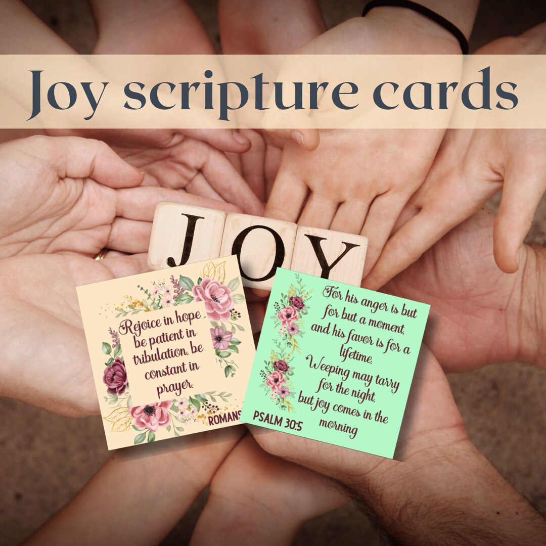 Joy Scripture Cards Encouraging Bible Verse Prints for Women Digital ...