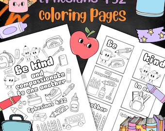 Ephesians 4:32 scripture coloring pages for kids for Sunday school lesson kids church or home school coloring book bible verse coloring page