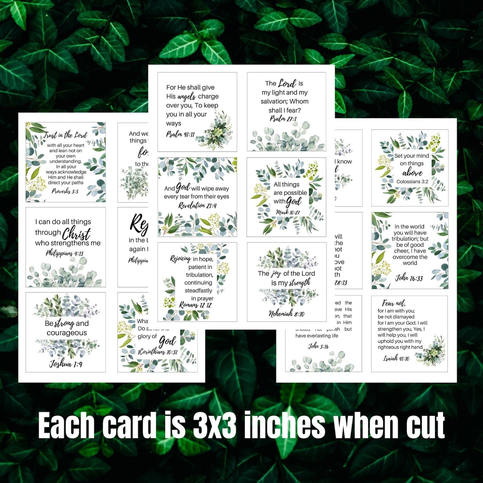 Encouraging Scripture Cards for Women Christian Bible Verse Prints ...