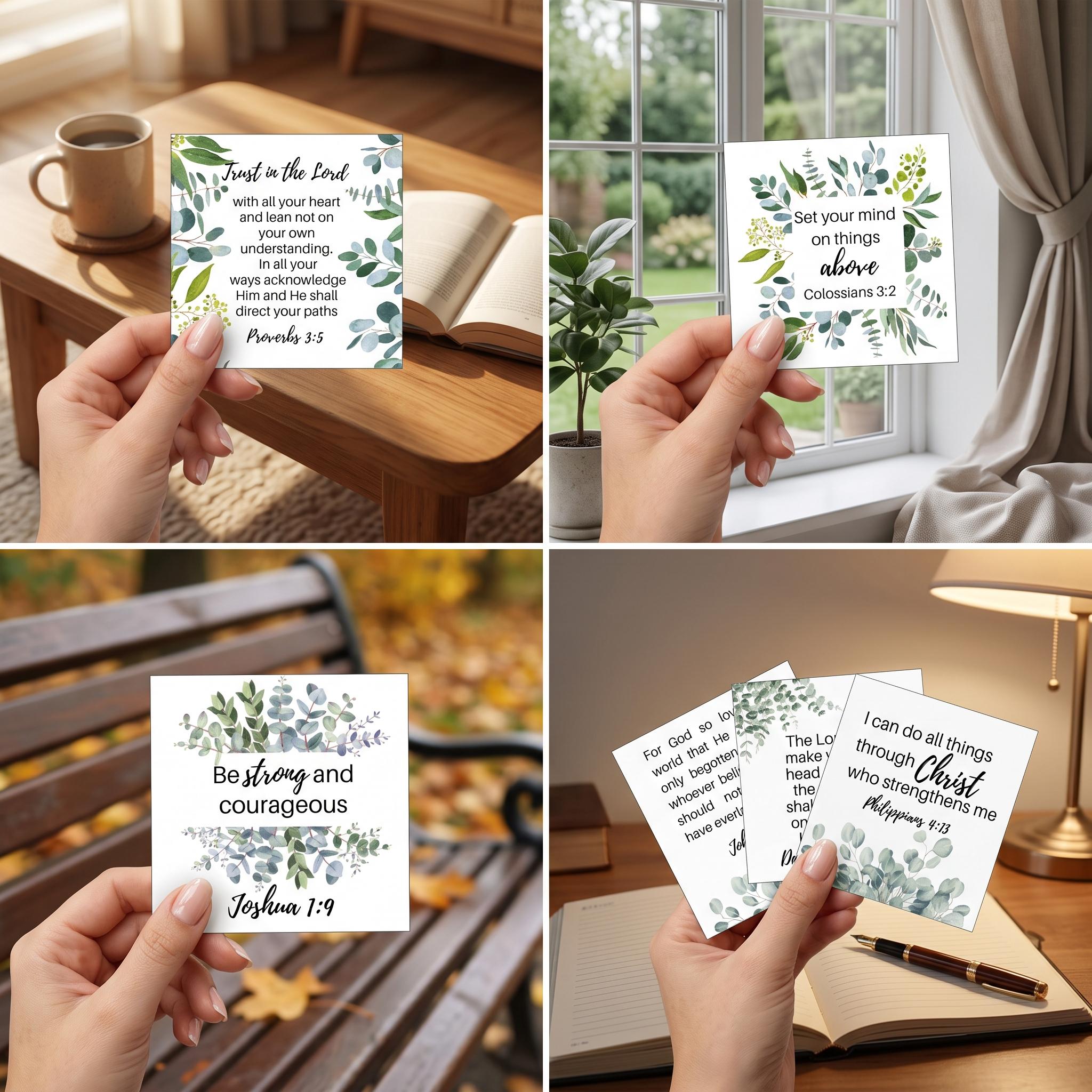 Encouraging Scripture Cards for Women Christian Bible Verse Prints ...