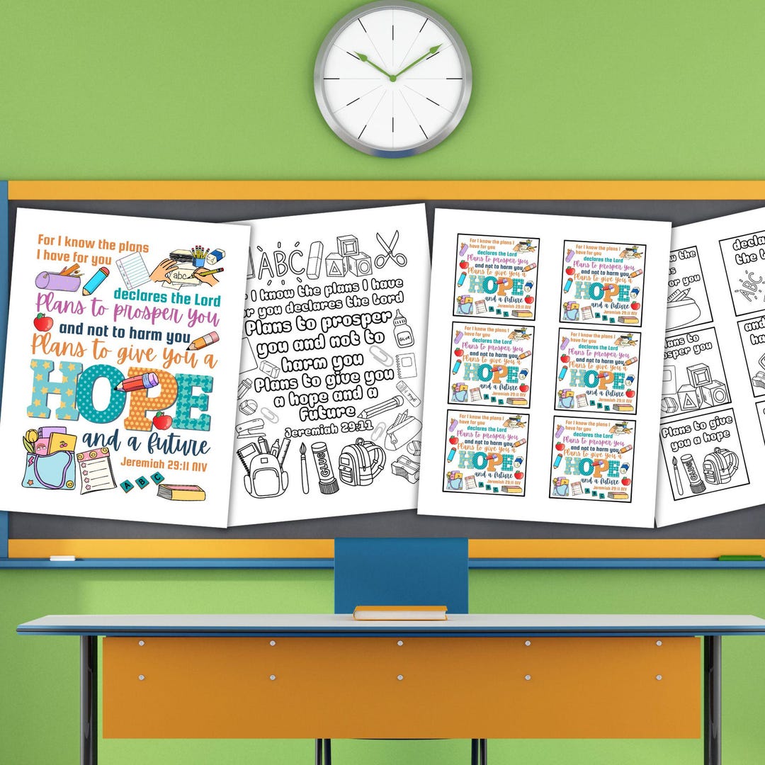 Jeremiah 29:11 Sunday School Lesson Scripture Cards for Kids Christian ...