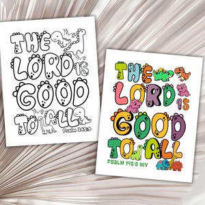 Malvorlage Schriftkarten für Kinder Sonntagsschulstunde zum Ausdrucken Kinder Kirche Zuhause Schule zum Ausdrucken Bibel Vers Kinder Psalm 145: 9 Handwerk