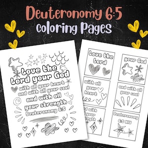Deuteronomy 6:5 scripture coloring pages for kids for  school lesson,kids church or home school,coloring book,bible verse coloring pages