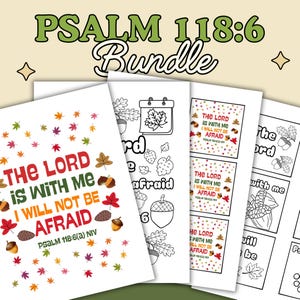 Psalm 118:6 Lekcja niedzielna w szkole karty z wersetami dla dzieci Chrześcijańska szkoła domowa do wydrukowania wersety biblijne kolorowanki łatwe wersety do zapamiętania