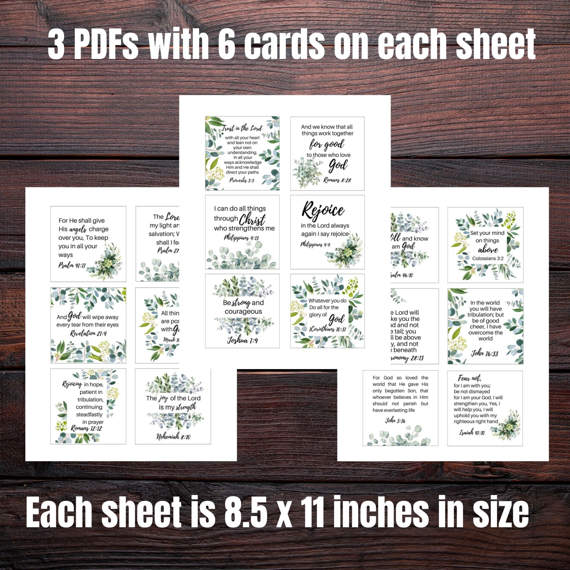 Encouraging Scripture Cards for Women Christian Bible Verse Prints ...