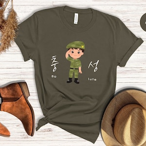 Maglietta coreana Salute – Maglietta Hangul, Kpop e Kdrama