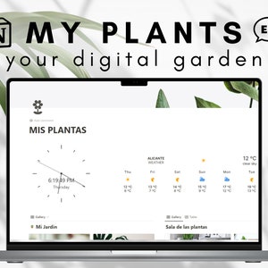 ENG MY PLANTS, Notion Template, Digital Garden, Notion Template, Digital Planner, Plant Care.