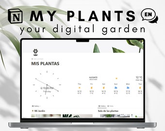 ENG MY PLANTS, Konzeptvorlage, Digitaler Garten, Konzeptvorlage, Digitaler Planer, Pflanzenpflege.