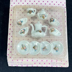 13 Piece Mini Porcelain Tea Set Hand Painted