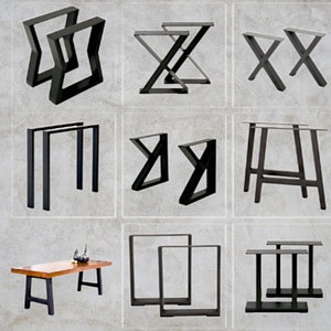 2 x (pair) Industrial Table Legs Cabinet Chair Desk Metal Leg Set Bench Desk Stands Industrial Rustic Home Base Metal Legs