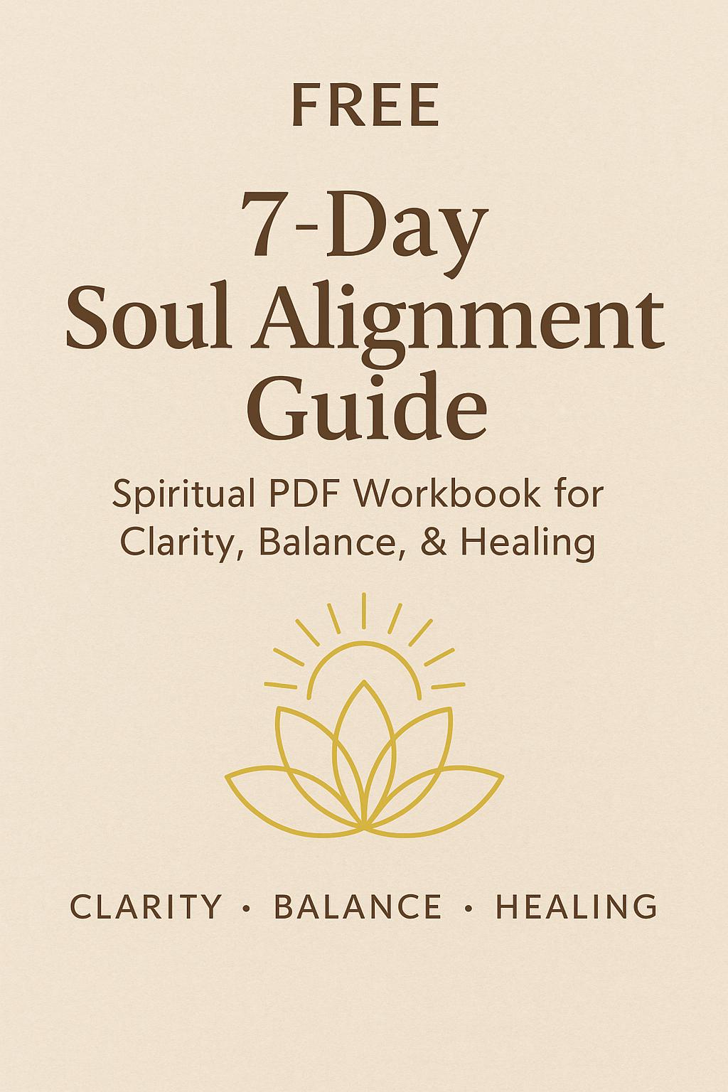 Free 7-day Soul Alignment Guide/spiritual PDF Workbook for Clarity ...