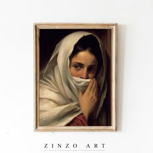 Bathroom Art Humor, Classical Vintage Art, Funny Portrait Print – Toilet vintage Classic Art