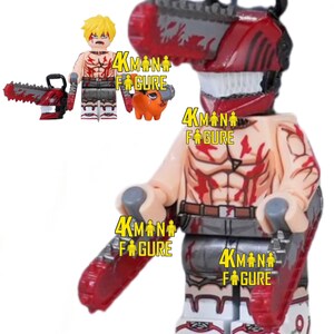 Chainsaw Man Minifigures Bricks Cartoon Action Mini Figures MOC Toys