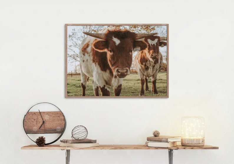Longhorn Wall Decor Longhorn Print Western Decor Western Etsy