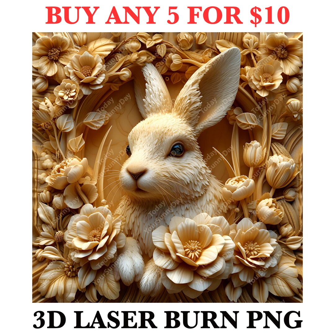 Laser Burn Engrave, PNG Digital File, 3D Illusion Image Photo Picture ...