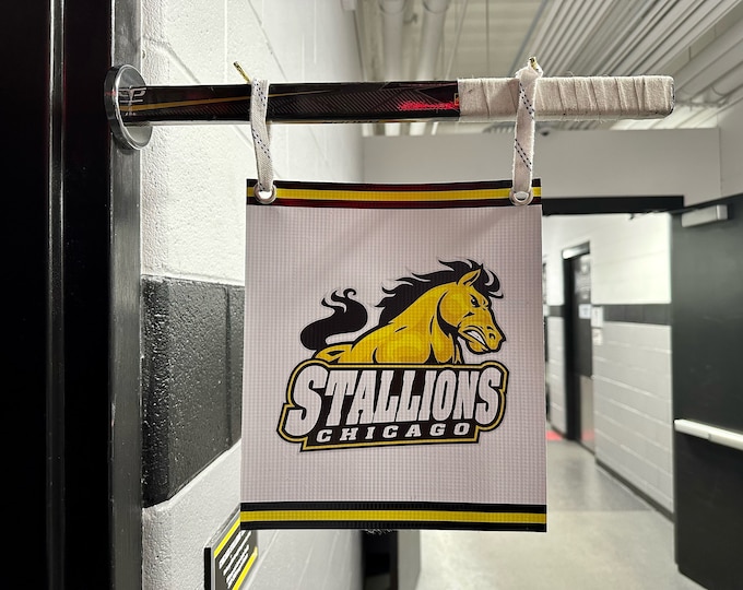 Featured listing image: Magnetic Hockey Stick Banner for Locker Rooms