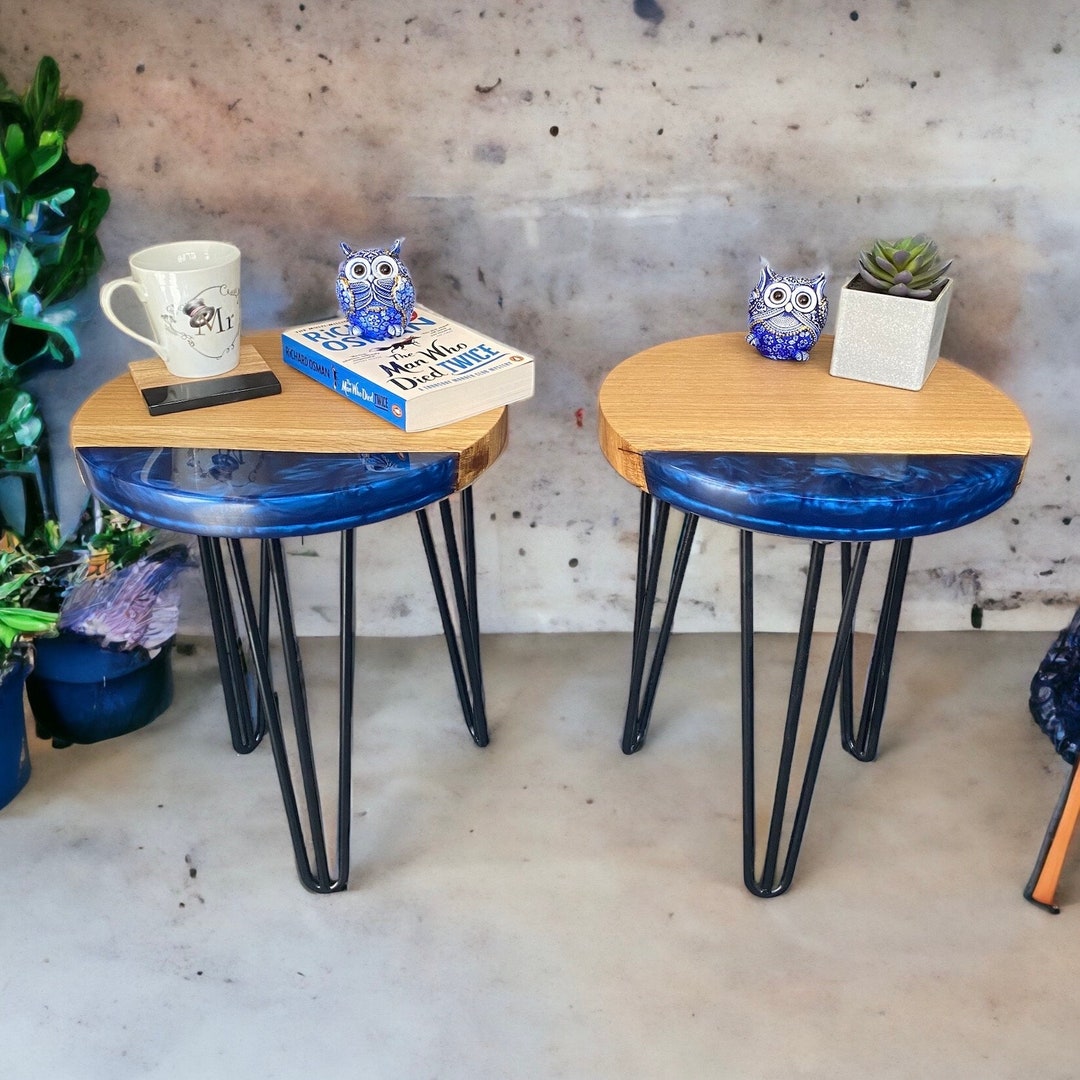 Round Bed Side Tables Single or Pair of Small Tables Small Coffee