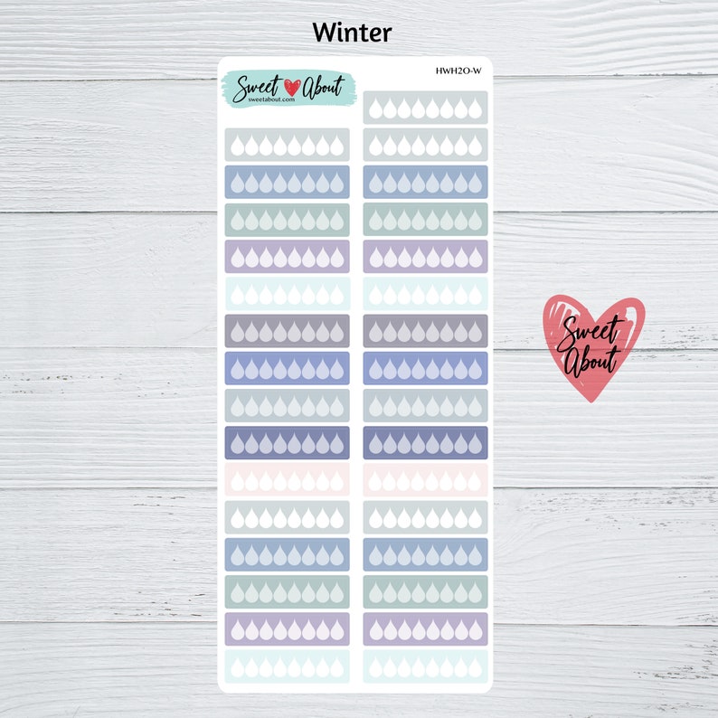 Hobonichi Weeks Water Tracker Stickers - Functional Planner or Journal ...
