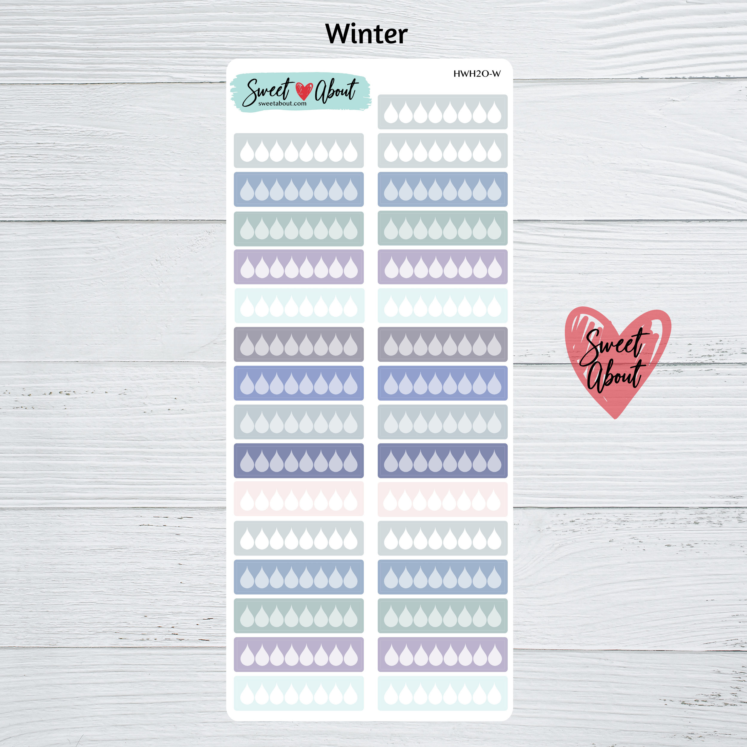 Hobonichi Weeks Water Tracker Stickers - Functional Planner or Journal ...