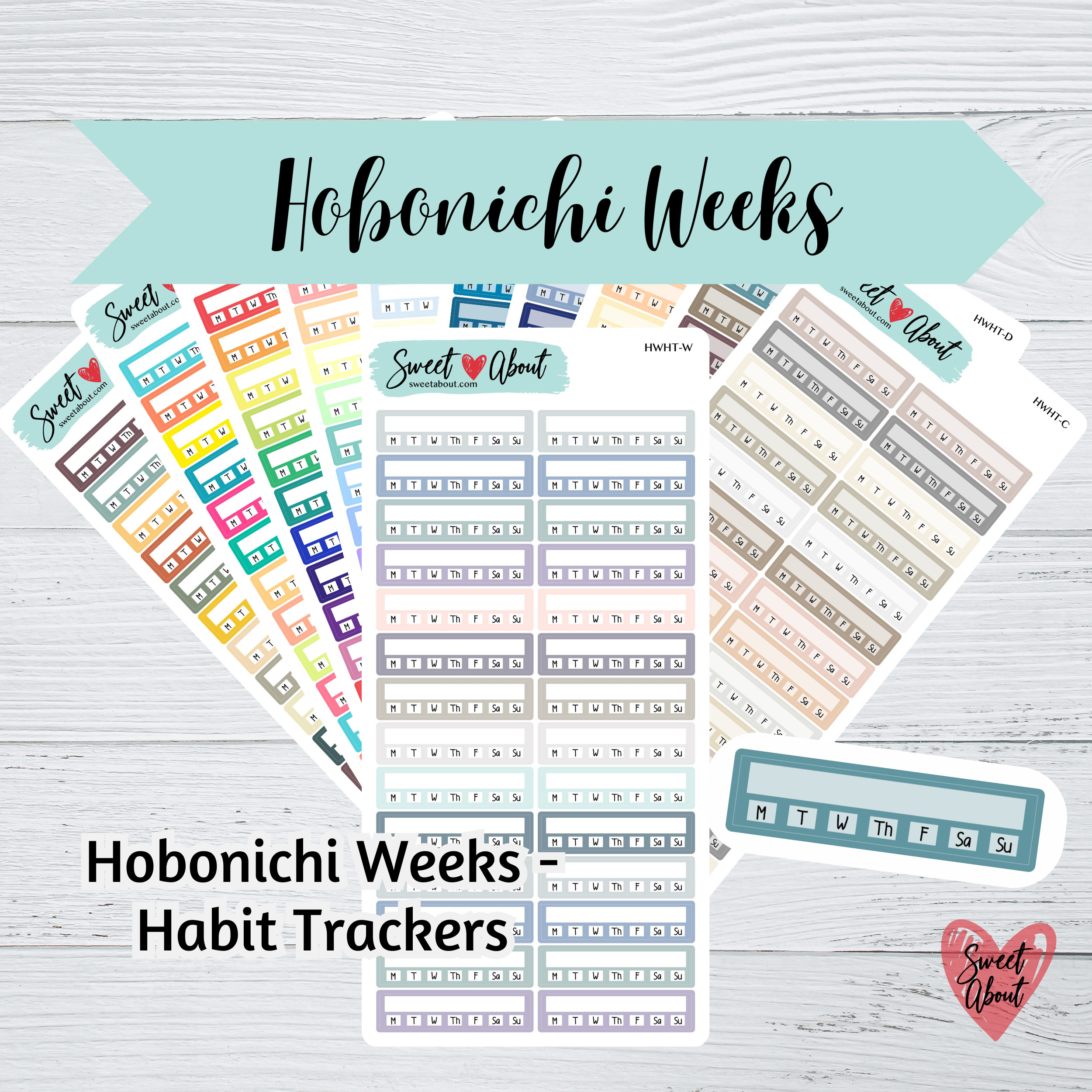 Hobonichi Weeks Habit Tracker Stickers - Functional Planner or Journal ...