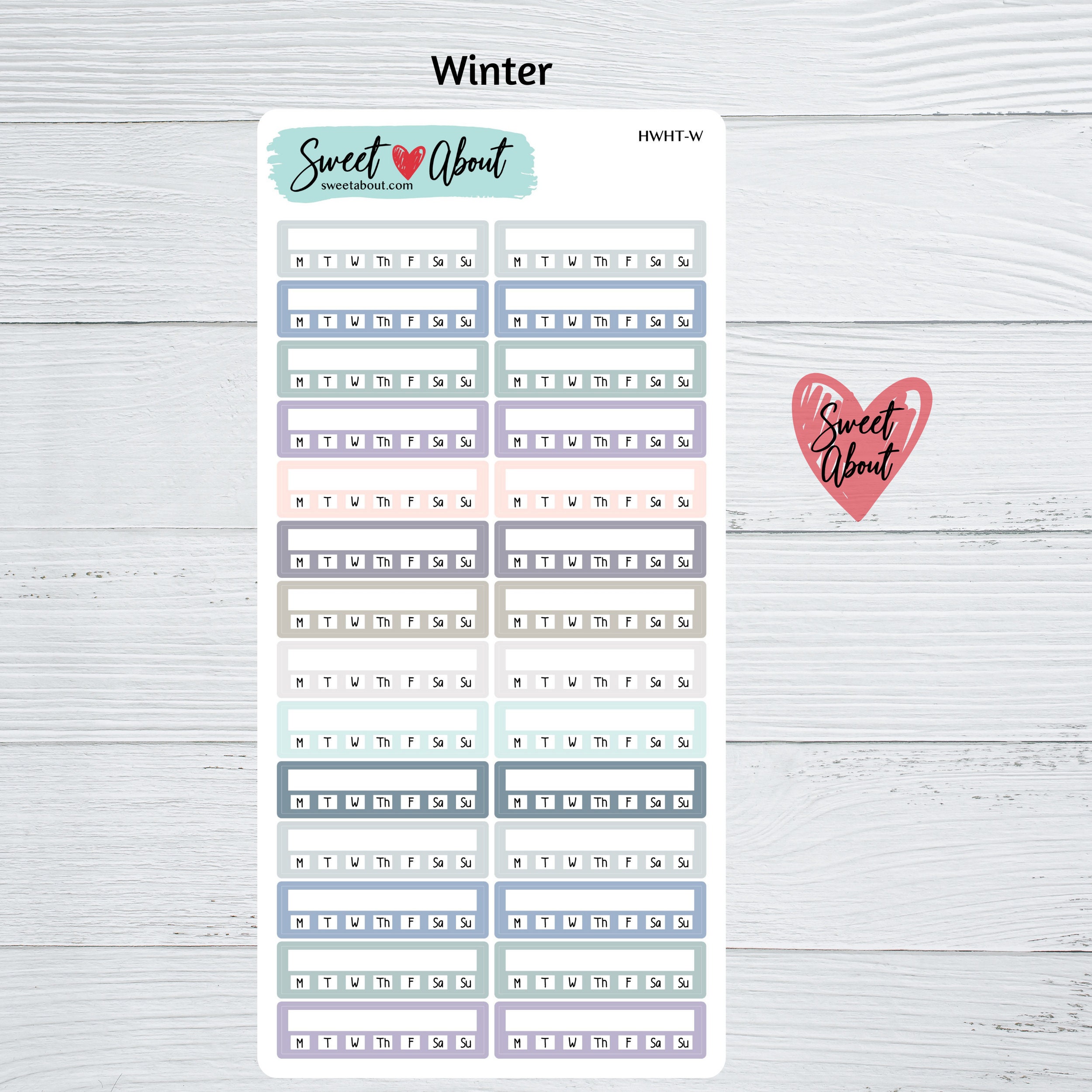 Hobonichi Weeks Habit Tracker Stickers - Functional Planner or Journal ...