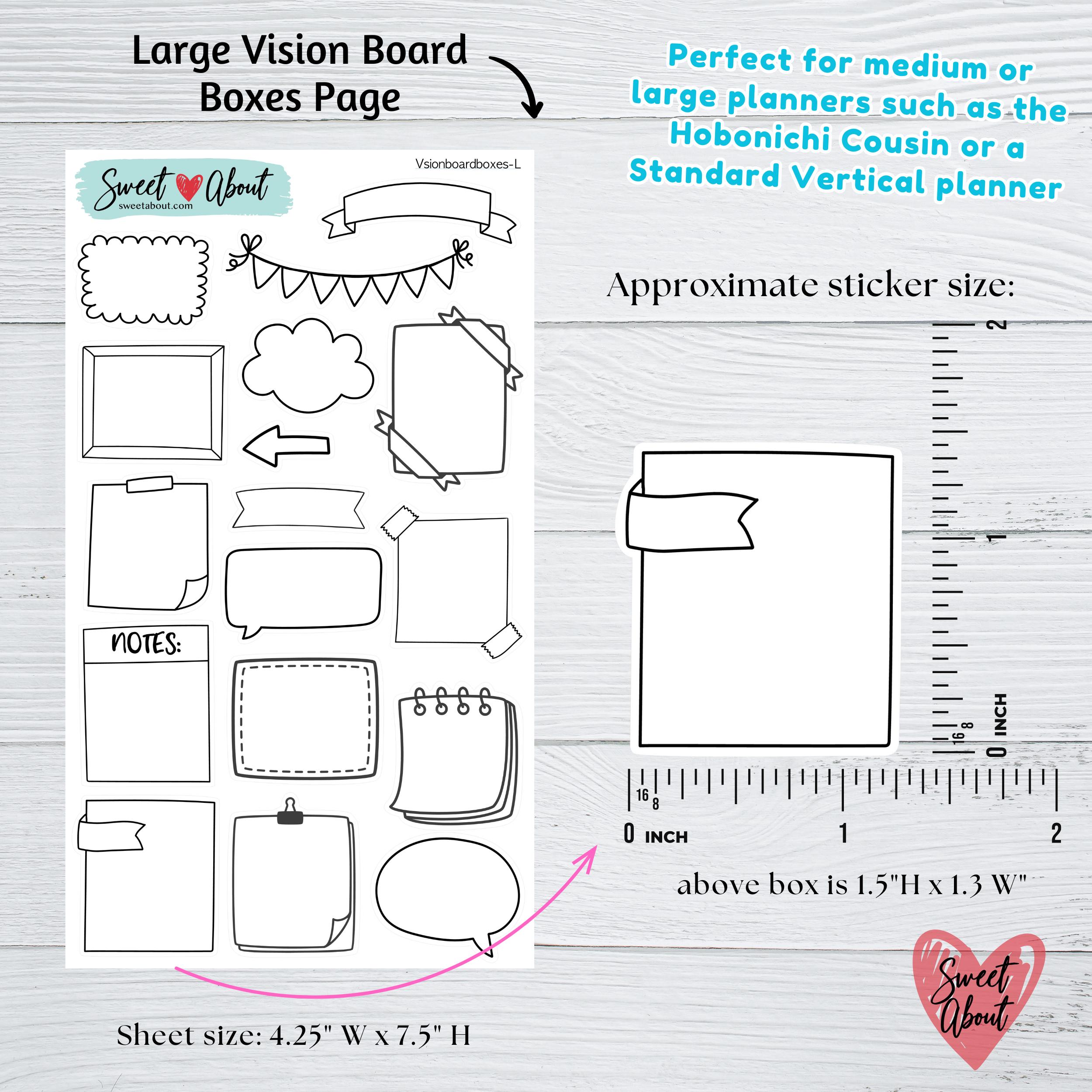 Vision Board Sticker Kit - Goal Setting Planner or Journal Stickers ...